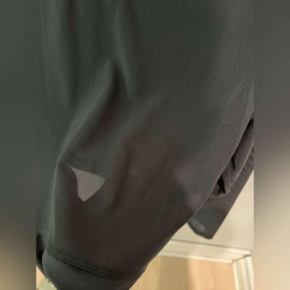 Adidas Mesh Black Cropped Long Sleeve Shirt - Picture 4 of 5